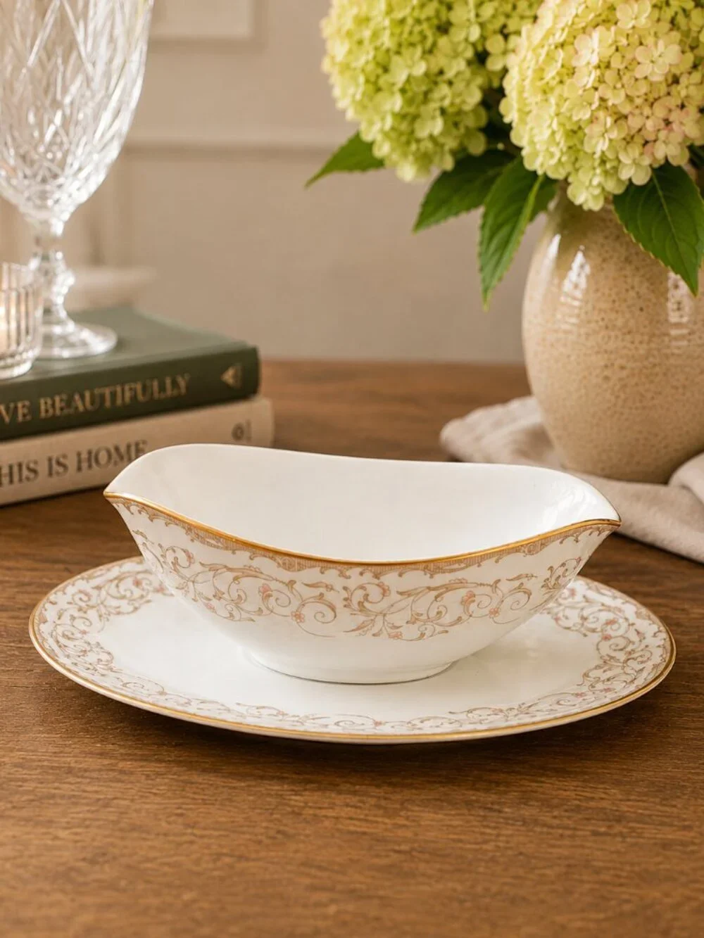 Vintage Noritake Rochelle 5805 Gravy Boat & Underplate Set – Japan Fine China